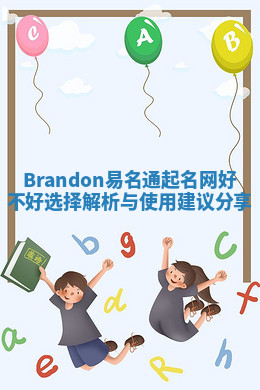 Brandon易名通起名网好不好选择解析与使用建议分享