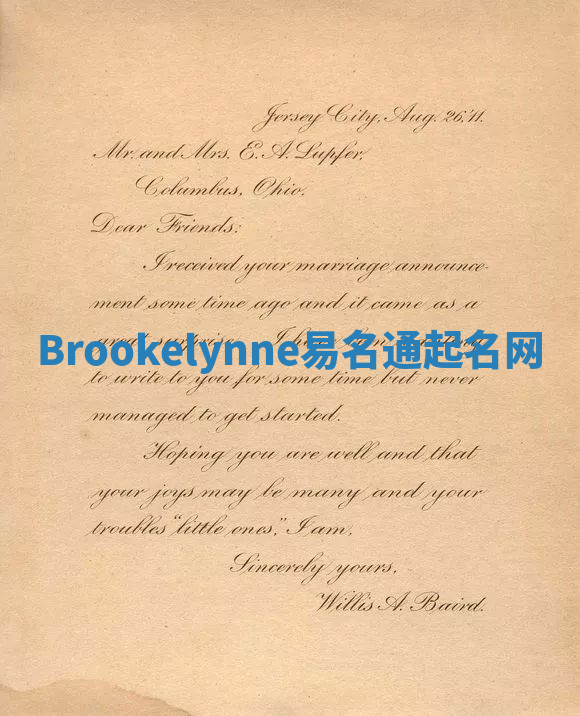Brookelynne易名通起名网 Brookelynne易名通起名网